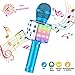 ShinePick Bluetooth Karaoke Microphone, 4 in 1 Wireless Microphone Handheld Portable Karaoke Machine, Home KTV Player, Compatible with Android & iOS Devices(Blue)