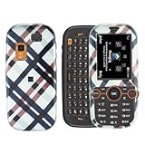 Black and Brown Cross Plaid Pattern Snap on Hard Skin Cover Case for Samsun ....