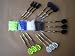 Sports : 12 St&uuml;ck Soft-Dartpfeile Silberpfeil mit Pentathlon Fly 17 gramm gemischt + 100 kurze spitzen Dartset_01_34