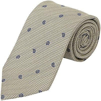 Cambridge Members Men's Basic Grey Pattern Silk Tie