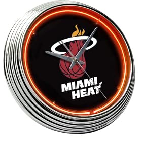 Miami Heat Neon Clock