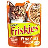 Friskies Cat Food Fine Cuts with Tuna in Sauce, 3-Ounce Pouches (Pack of 24)