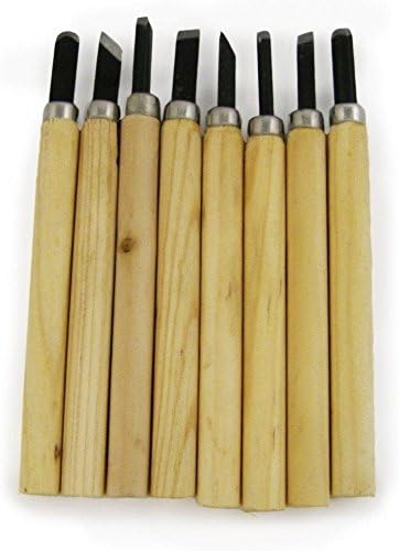 8 Piece Wood Carving Hand Chisel Tool Set Woodworking