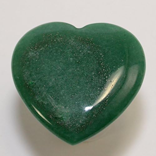 45x45mm Green Aventurine Crystal Puffy Heart Polished Reiki Palm Stone Metaphysical Healing Mineral Chakra Stone / Attracting Love Stone