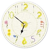 Review Alphabet Art  / Flower Crackle Glazed Clock
