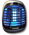 LATEST TECHNOLOGY COMPACT ECO-ZAP ELECTRIC FLY KILLER WITH UNIQUE NEW VACUUM SYSTEM IN BLACK/SILVER TRIM
