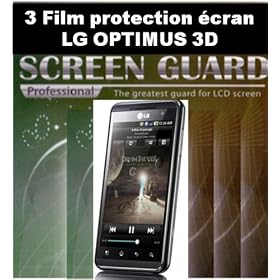 3 FILMS PROTECTION ECRAN LG OPTIMUS 3D