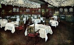 Blackstone Hotel Dining Room, Chicago - Fine-Art-Quality Photographic Print - 8x10-inch Enlargement from a Classic Vintage Postcard