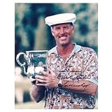 Tom Weiskopf Autographed Signed 8x10 Photo Holding Trophy by