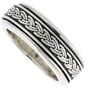 Sterling Silver 5/16" (8 mm) Woven Design Spinner Ring