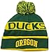 NCAA Oregon Ducks Pom Pom Knit Hat, One Size, Green