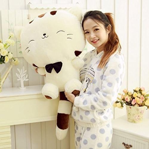 Hot Sell! 18" 45cm Include Tail Cute Plush Stuffed Toys Cushion Fortune Cat Doll High 13'' Beige Color