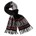 Men's Snowflake Scarf - Black