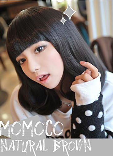 HI GIRL New Sex Fashion Black Short Wavy Curly Synthesis Women Girls Hair Full Cosplay Party Wig