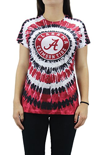 Creative Apparel Women' s NCAA Alabama Crimson Tide Tie Dye Bling T-Shirt