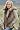 Women's Hazel Longhaired Beaver Fur Vest with Raccoon Fur Trim, Blonde, Size Small