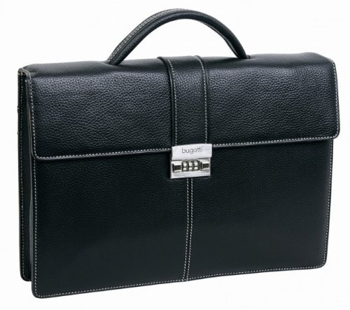 Bugatti Executive Line 49511301, Herren Aktentaschen, schwarz, (01), 38 x 7 x 28
