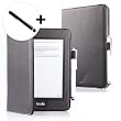 ForeFront Cases� - Funda de cuero sint�tico para el nuevo Kindle Paperwhite 3G + Wi-Fi (6 pulgadas)/ Cubierta magn�tica con modo reposo + L�piz �ptico-Negro