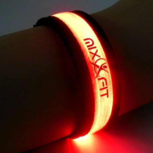 Mixxfit Reflective Adjustable Armband for Running Biking or Walking High Visibility Night Flashing Light. Great for Jogging, Running, Cycling or Walking on Dark And/or Foggy Days. Safety First with This LED Night Light. Light-weight with Loads of Brightness.