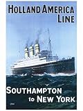 51G dySZx L. SL160  Holland America Line by G.H Tavis. CANVAS WITH BRUSHSTROKES with 1 1/2 inch bars. 15.26 inches width by 23.41 inches height. Highest Quality Art Poster Print