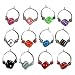 Bunco Dice Wine Glass Charms with Pouch - 1 Dozen Colored