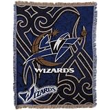 NBA Washington Wizards 46'' x 60'' Navy Blue Tattoo Jacquard Woven Blanket Throw