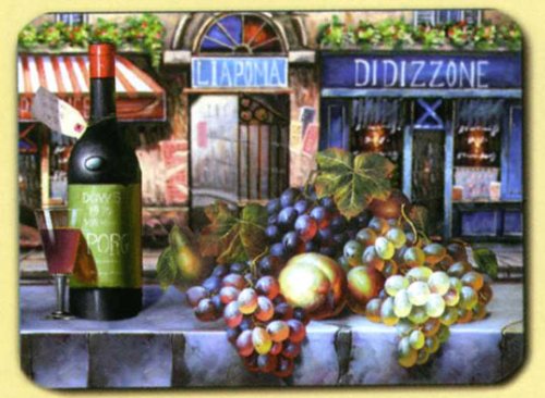 LAMPS BEAUTIFUL Fine Art Glass Cutting Board--Tuscan Village--Excellent customer service--see our feedback.