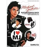 Michael Jackson - Bad, Commemorative Music Button Pin 4-Pack - 2x2