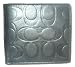 Coach F74079 Signature Embossed Black Sebastian Bi-fold Wallet New with Tags
