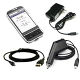 HTC T-Mobile G1 Google Android Phone Crystal Case Clear w/ USB Data Cable + ....