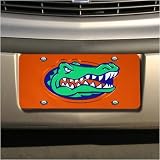 Florida Gators Orange Mirror License Plate W/Gator Head