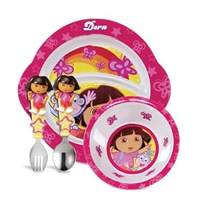 Click to buy Dora The Explorer Merchandise: Munchkin Dora The Explorer Dining Set from Amazon!