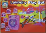Laundry Play Set - Includes Toy Washing Machine, Iron, Ironing Board and Clot...IMAGE