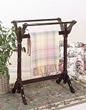 Blanket Rack with Traditional Style Design in Heirloom Cherry Finish