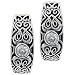 Sterling Silver Cz Celtic Hoop Earrings
