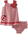 Youngland Baby-girls Newborn Two Piece Woven Sleeveless Lady Bug Sundress With Diaper Cover