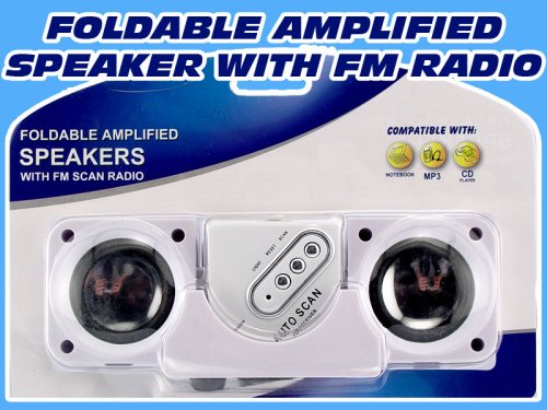 Electronics: Portable Speakers for MP3 Music Players CD Player...ipod...with AM FM scan Radio...
