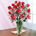 Roses & Lilies for Mom Fresh Flower Bouquet