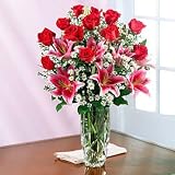 Roses & Lilies for Mom Fresh Flower Bouquet