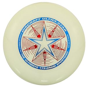Discraft 175 gram Ultra Star Sport Disc, Nite Glo