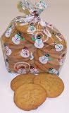 Gourmet Food : Scott's Cakes 1 lb. Peanut Butter Cookies in a Snowman Bag