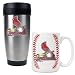 St. Louis Cardinals MLB Stainless Steel Travel Tumbler & Game ball Ceramic Mug Set - Primary Logo by Great American Products
