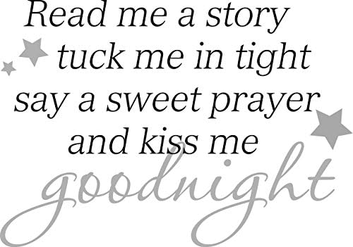 QuoteTheWalls - Vinyl Wall Decal - "Read me a story...tuck me in tight nursery rhyme" Design