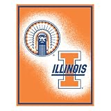 Illinois Fighting Illini 48x60 Focus Series Acrylic Triple Woven Blanket Throw
