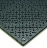 Wearwell 788.12x3x3GRBK 1/2" Thick x 3' Width x 3' Length, Black Color, Natural Rubber Conductive Modular Diamond-Plate ESD Mat Wearwell 788.12x3x3GRBK 1/2" Thick x 3' Width x 3' Length, Black Color, Natural Rubber Conductive Modular Diamond-Plate ESD Mat