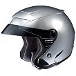 HJC Metallic Men's FS-3 Touring Motorcycle Helmet w/ Free B&F Heart Sticker Bundle - Silver