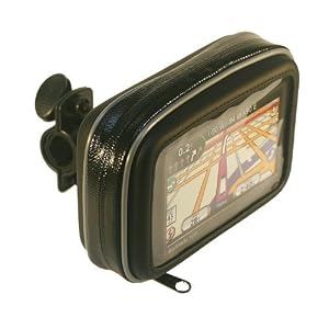 GA-BIKE+WPCS2: Universal Motorcyle / Bike Mount with Water Resistant Case for 4.3