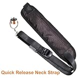 EzFoto Black Quick Release Neck with Strap D-Link Screw and Storage Pocket  ....