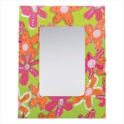 Floral Framed Mirror