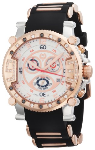 Brillier Men's 02.4.3.4.11.08 Grand Master Tourer Signature White Dial Black Rubber Watch